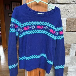 Vineyard Vines Snowflake and Whale Sweater Girl’s Small